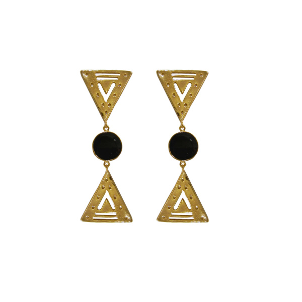 Flor Amazona women’s cordillera black gold earrings Jewelry  Coveti