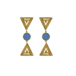 Flor Amazona women’s cordillera blue gold plated earrings Earrings Earring Coveti