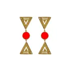 Flor Amazona women’s cordillera red gold earrings Jewelry  Coveti