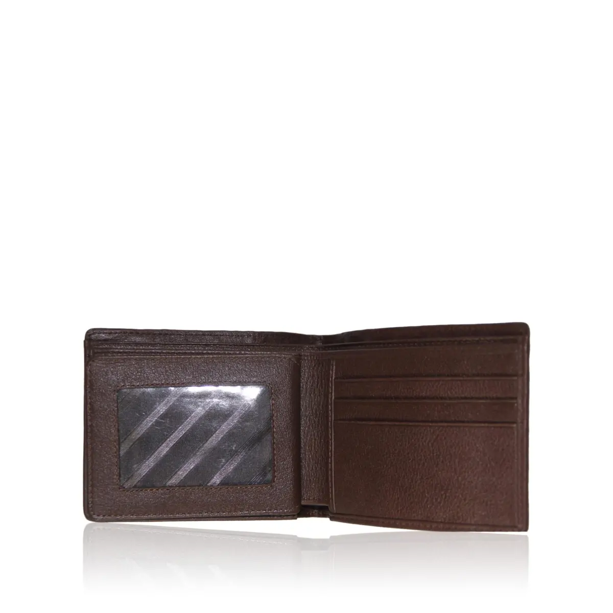 Tan crocodile hornback leather men's wallet