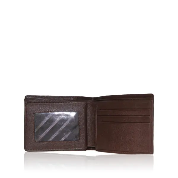 Tan crocodile hornback leather men's wallet