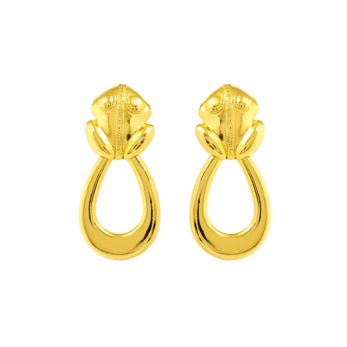 Flor Amazona women’s el dorado hoops gold earrings Earrings  Coveti