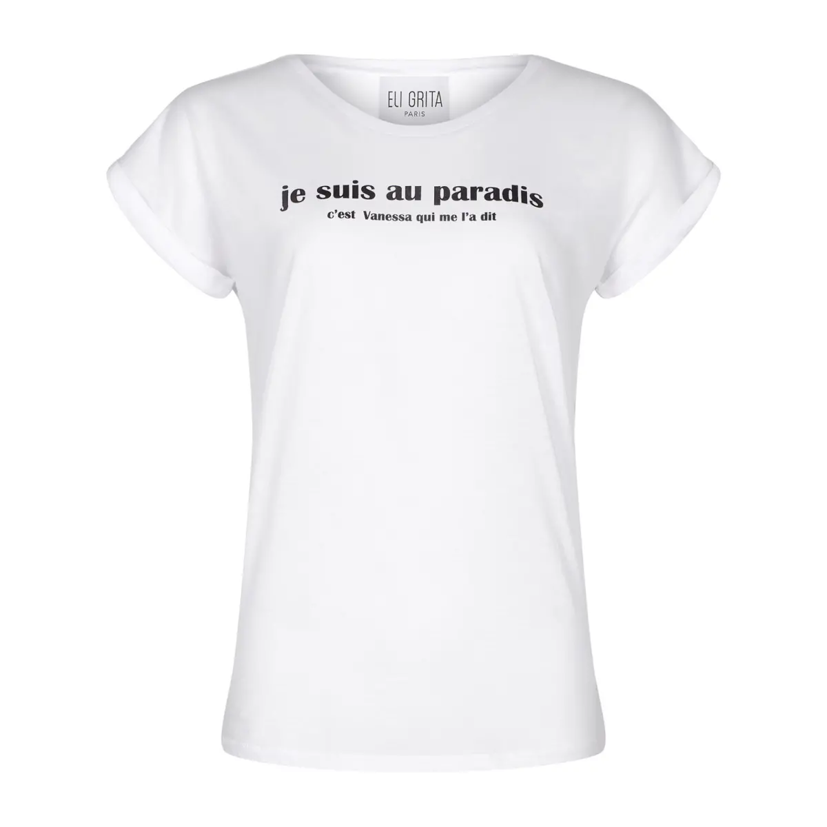 Eli Grita women paradis white organic cotton T-shirt Clothing cotton top Coveti