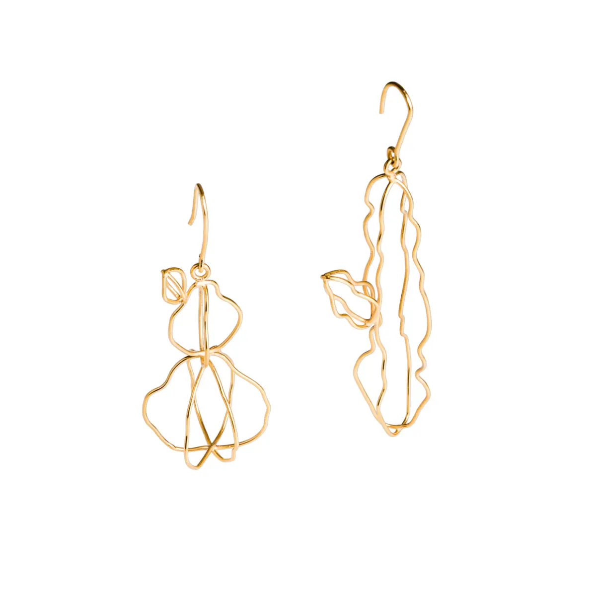 Alejandra de Coss women’s euphorbia gold-plated earrings Earrings contemporary jewellery Coveti