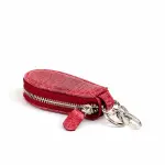 red leather key chain