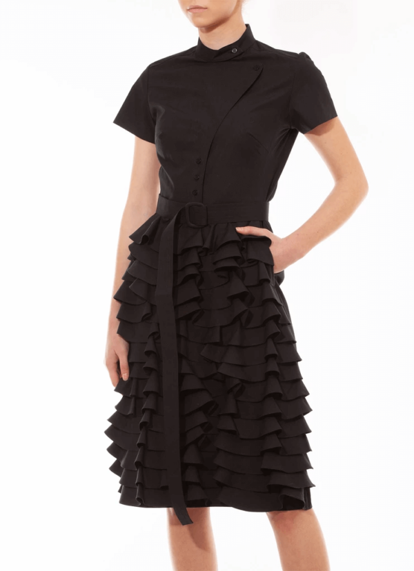 Talented women’s little black ruffle dress Clothing Black Coveti