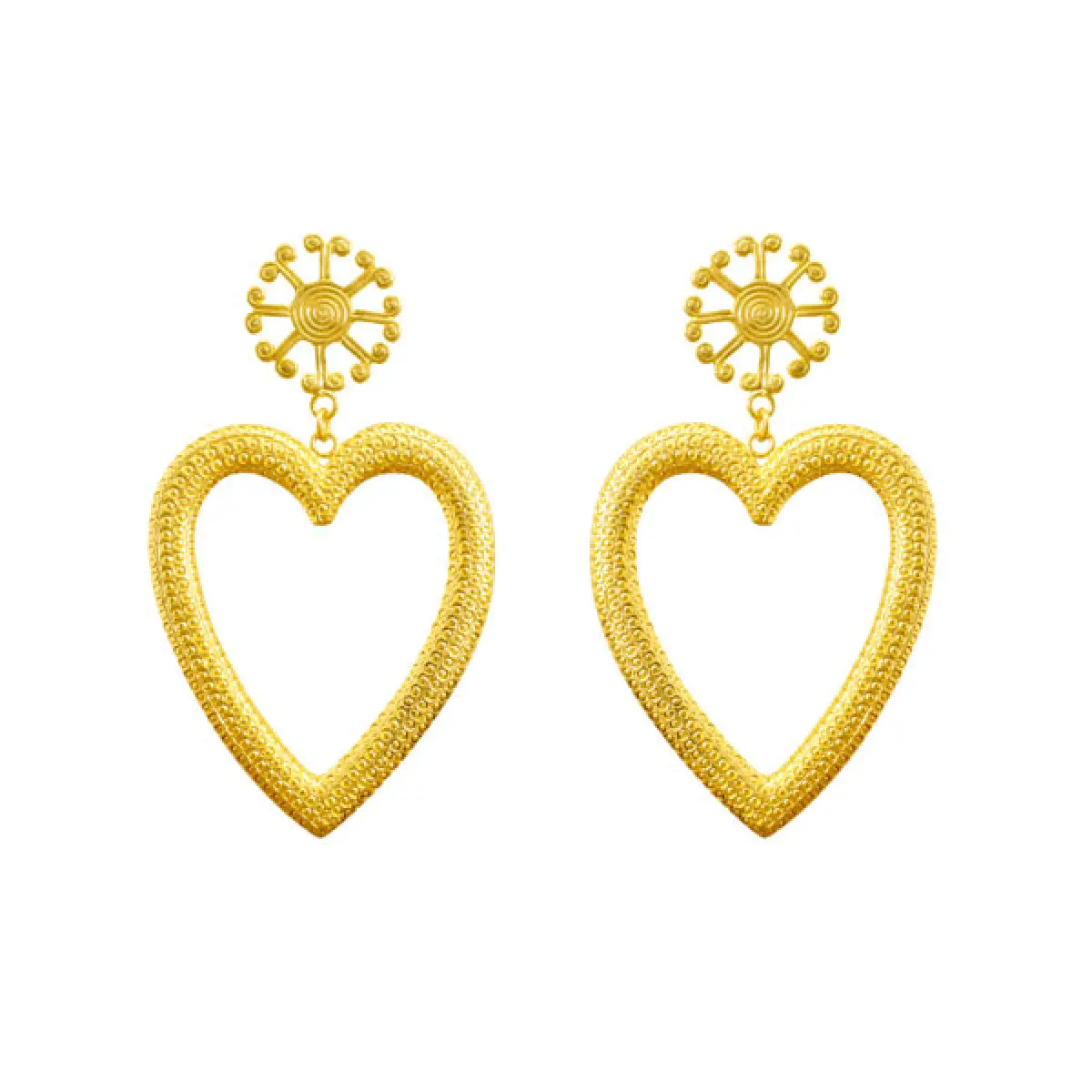 Flor Amazona women’s lovelia hoops gold plated earrings Earrings Earring Coveti