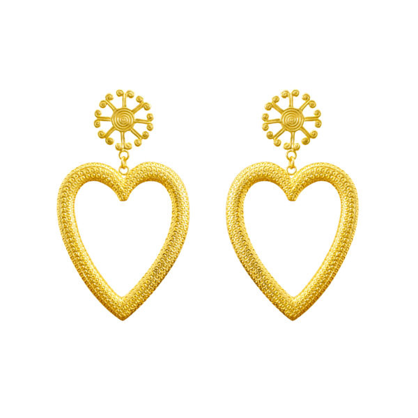 Flor Amazona women’s lovelia hoops gold plated earrings Earrings Earring Coveti