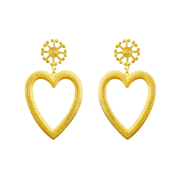 Flor Amazona women’s lovelia hoops gold plated earrings Earrings Earring Coveti