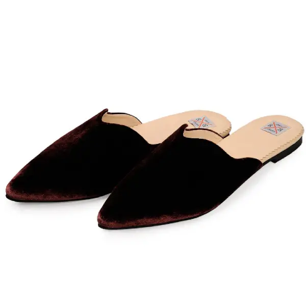 RxB Women’s Mule burgundy velvet home slippers Mules home slipper Coveti