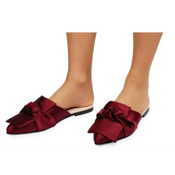 RxB women’s betty burgundy silk mule Mules fur mules Coveti