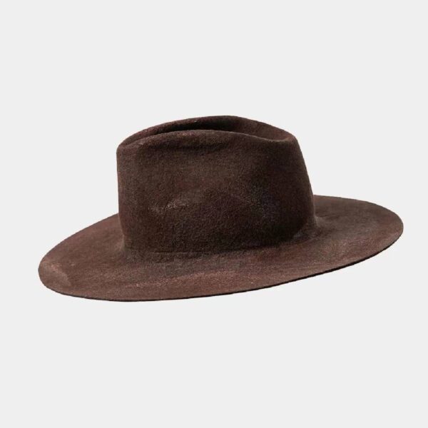 Brown rustic felt hat Men hat Coveti