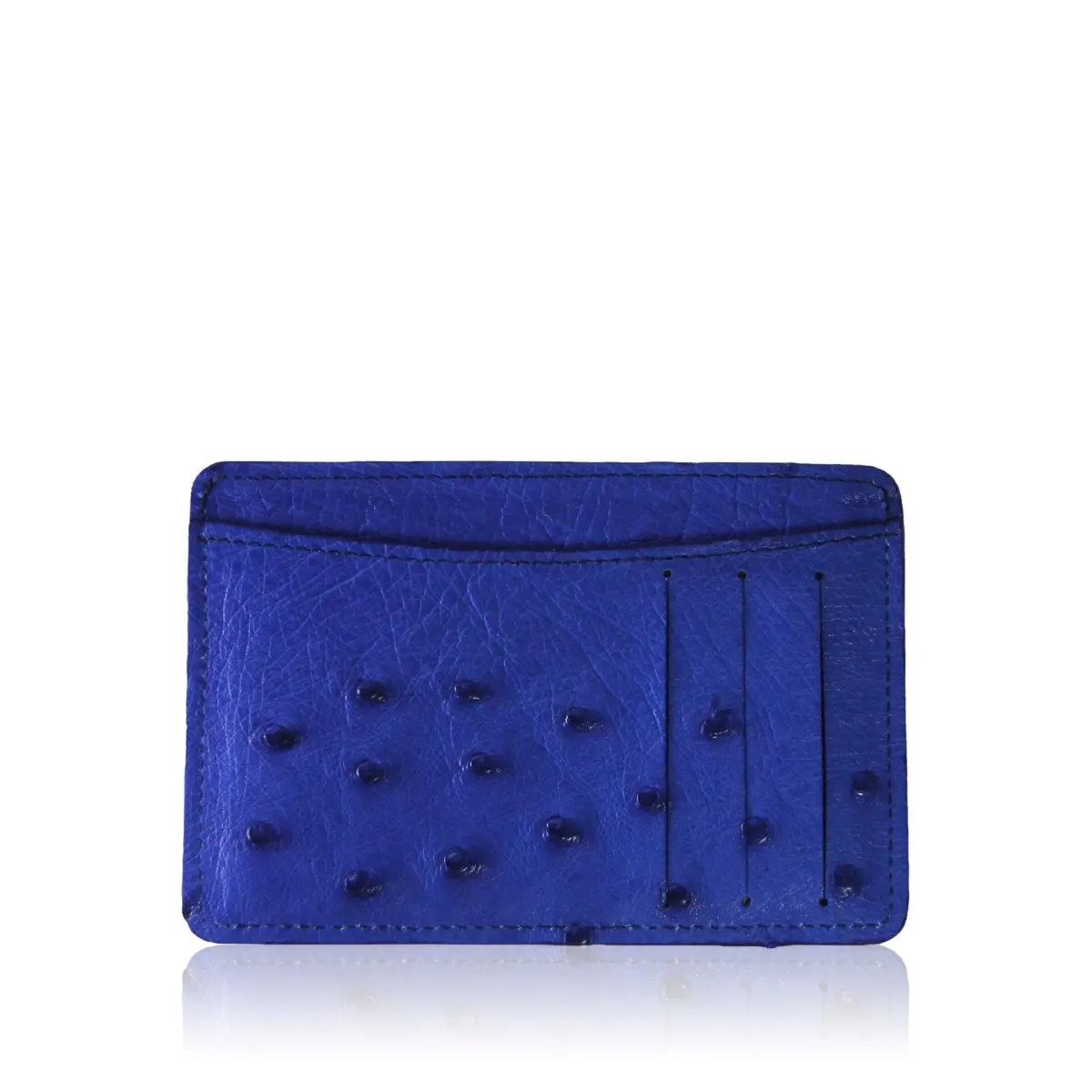 Ostrich Leather Cobalt Cardholder Accessories Bangkok Bootery Coveti