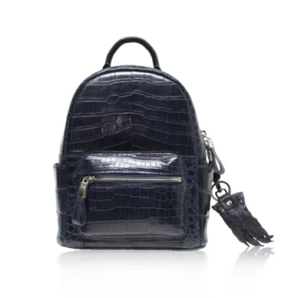 Blue Renny Belly Crocodile Backpack Men backpack Coveti