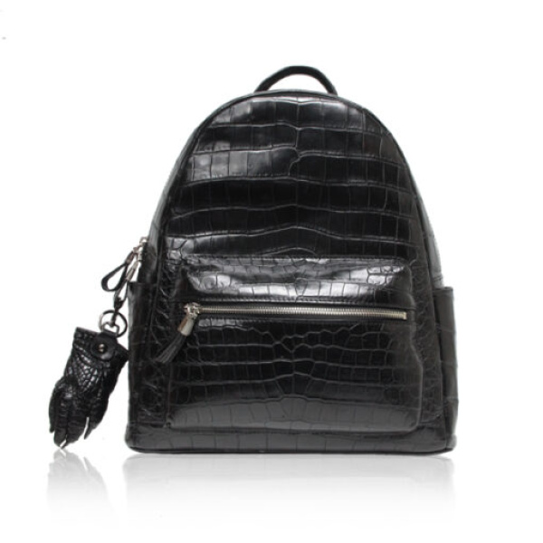 Black Renny Belly Crocodile Backpack Backpacks backpack Coveti