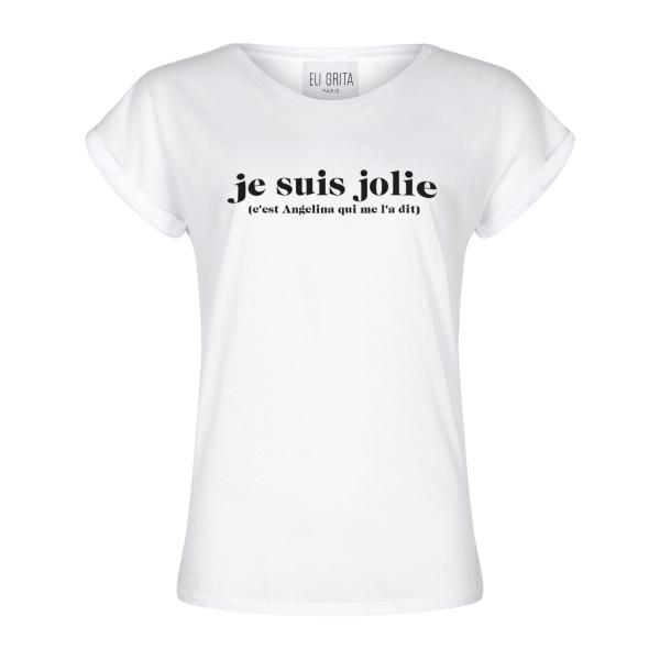 Eli Grita women jolie white organic cotton t-shirt Clothing cotton top Coveti