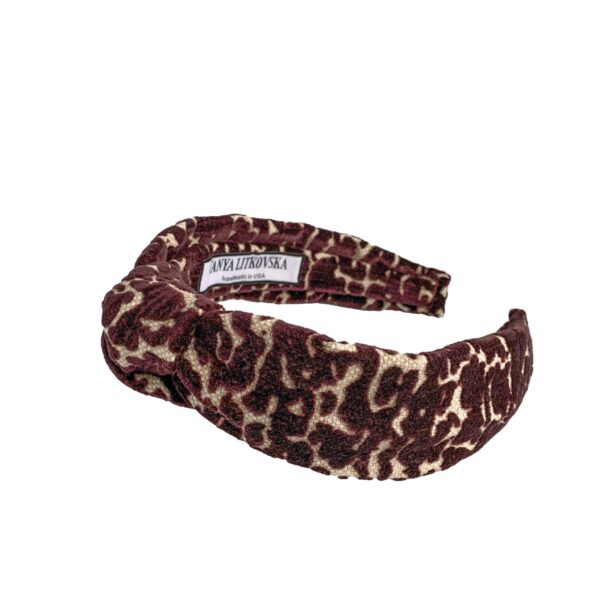 Tanya litkovska Women’s Velvet Headband in Giraffe Brown Accessories black velvet headband Coveti