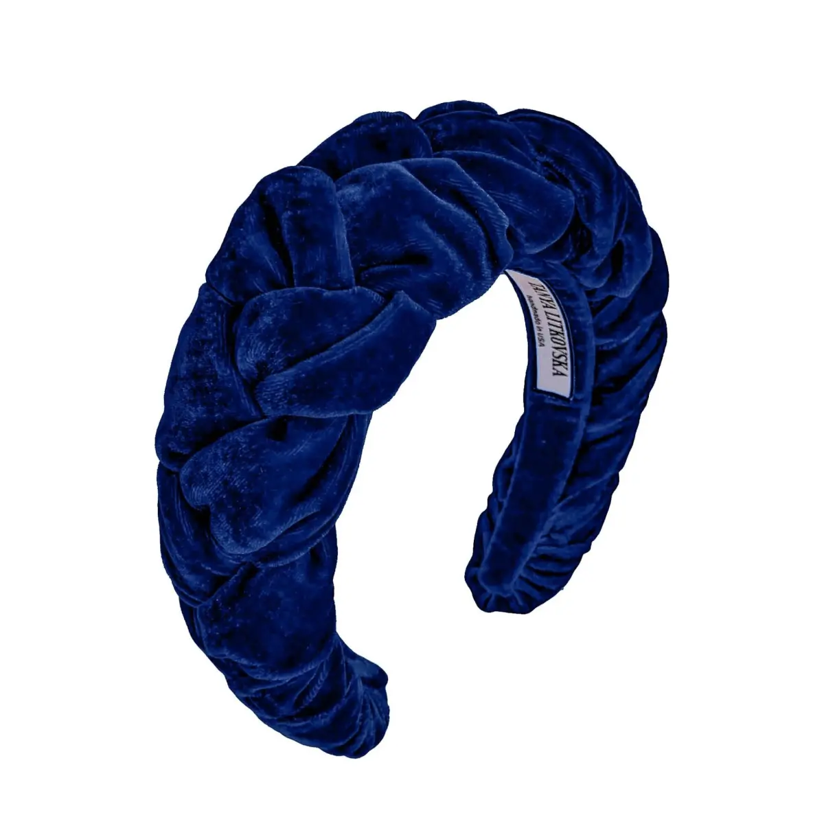 Tanya litkovska Women’s Velvet Headband in Navy Accessories black velvet headband Coveti