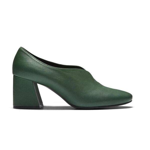 Tara Leather Pumps Deep Green Pumps sandal Coveti