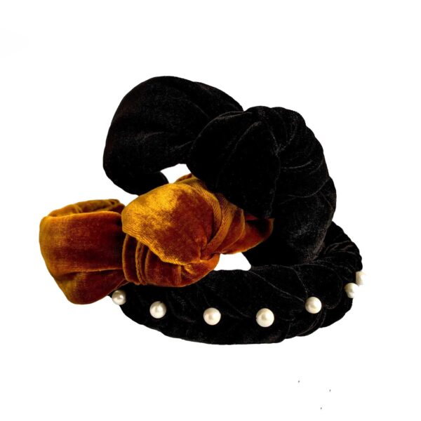 Black Velvet Knotted Headband Accessories black velvet headband Coveti