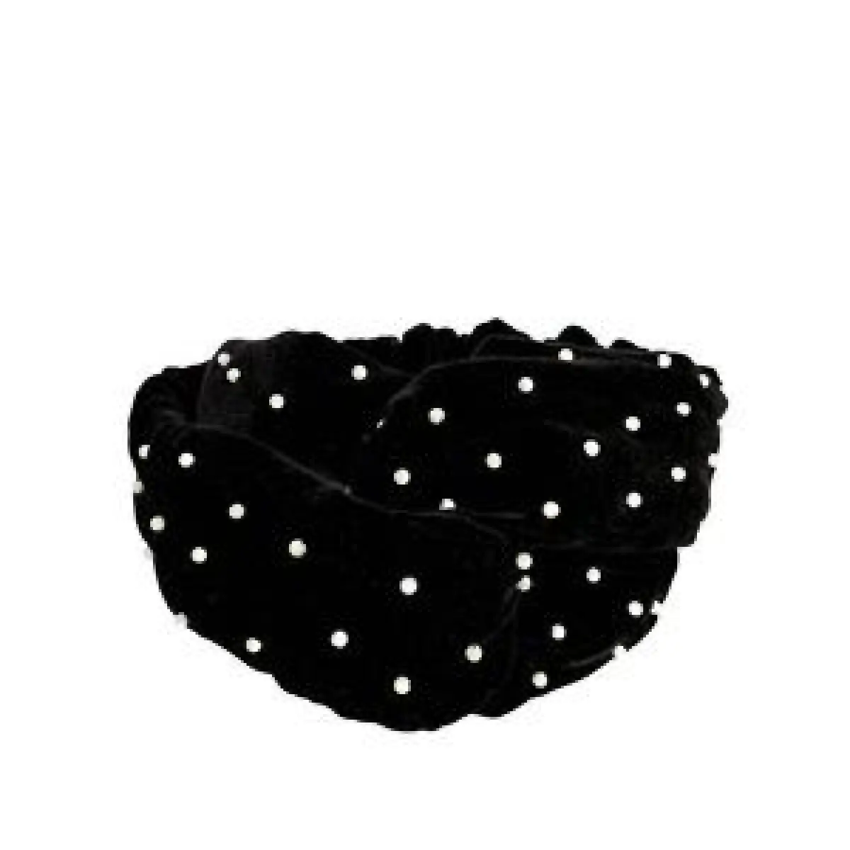 Tanya Litkovska women’s velvet turban with pearls Accessories black velvet headband Coveti