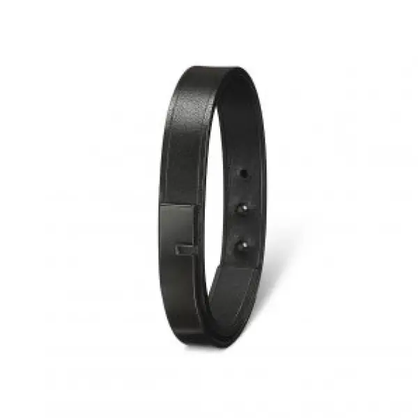 U-Turn Simple Black Bracelet Men  Coveti