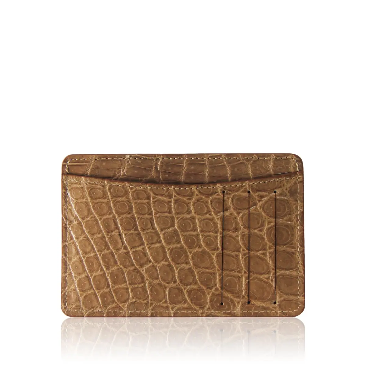 Crocodile Leather Toffee Cardholder Accessories Bangkok Bootery Coveti