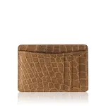 Crocodile Leather Toffee Cardholder Accessories Bangkok Bootery Coveti