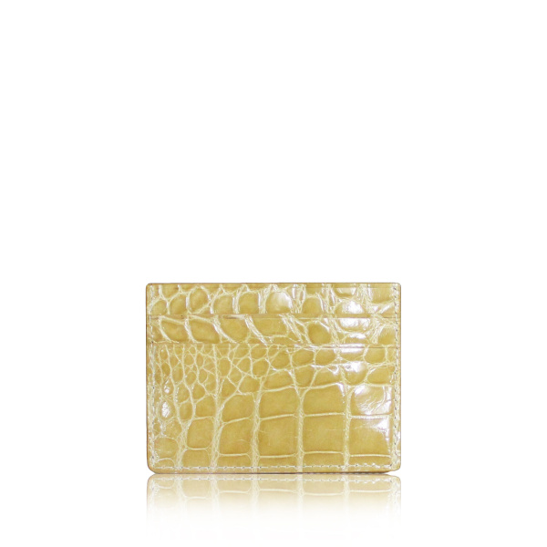 Crocodile Leather Daffodil Cardholder Accessories Bangkok Bootery Coveti