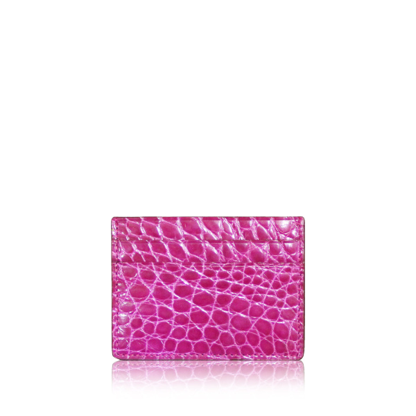 Crocodile Leather Fuchsia Cardholder Accessories Bangkok Bootery Coveti