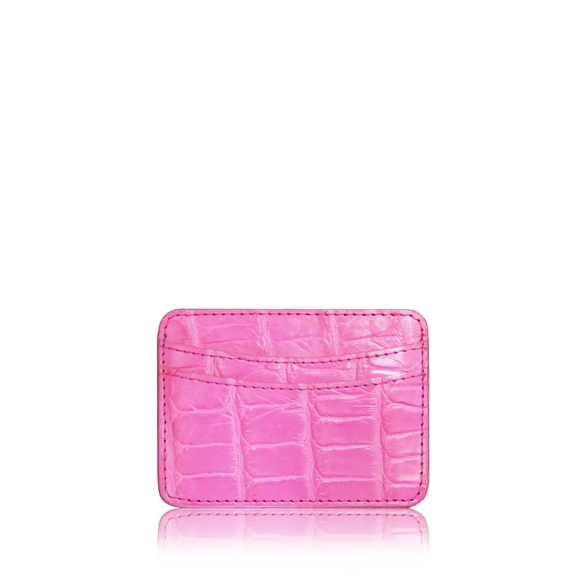 Crocodile Leather Creamy Pink Cardholder Accessories Bangkok Bootery Coveti