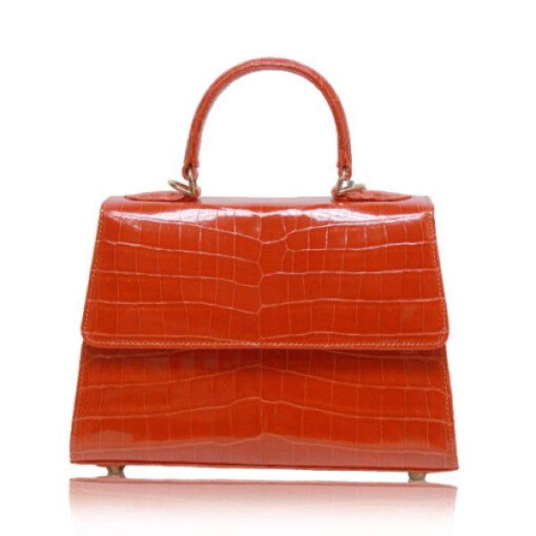 Goldmas Orange Shiny Crocodile Handbags Bags Bangkok Bootery Coveti