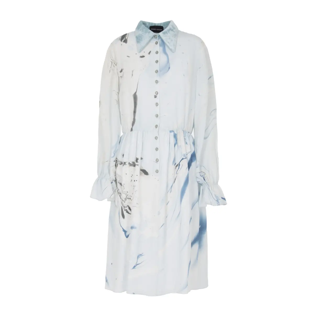 Marbled button up dress Clothing dress Coveti