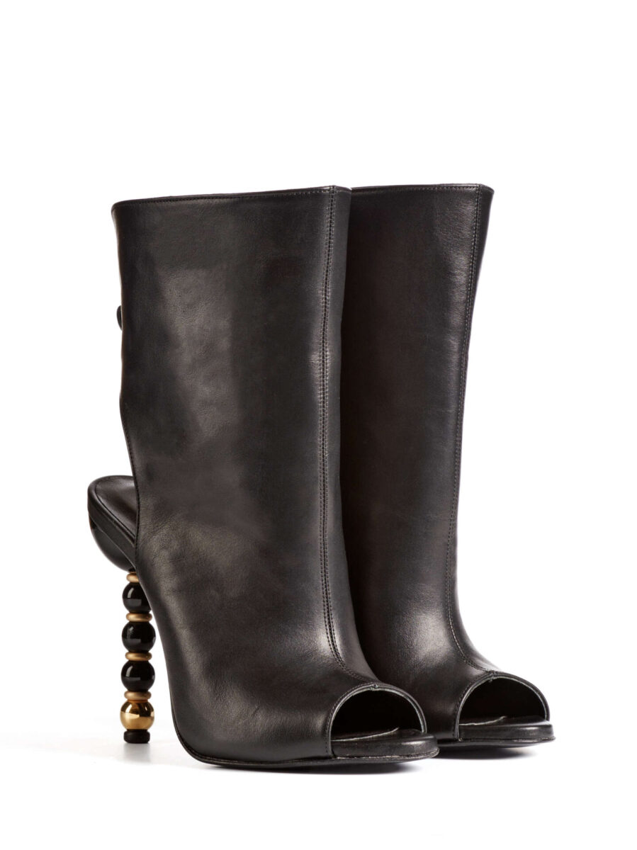 Etty Leon women’s roy black calf leather boots Boots  Coveti