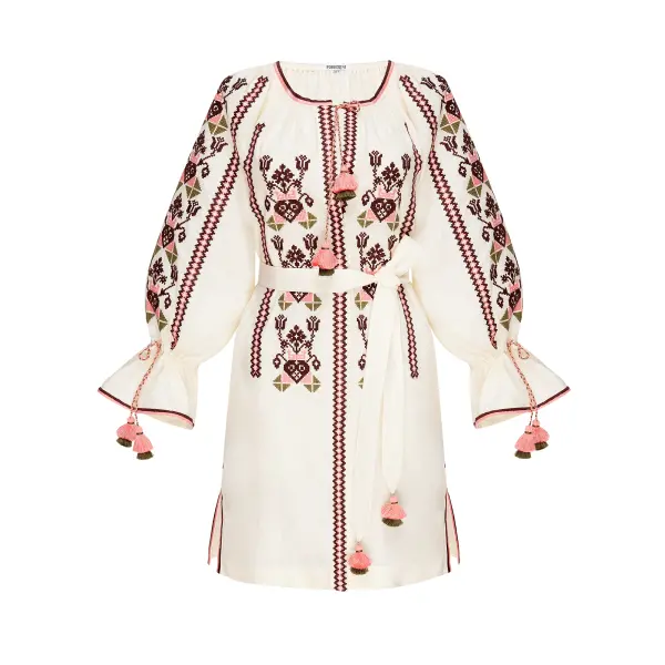Kolosok Creamy Tunic Dress Clothing curated marketplace Coveti