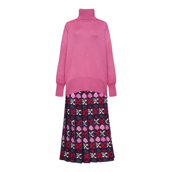 Petra Blue Midi Pleated Skirt Clothing curated marketplace Coveti