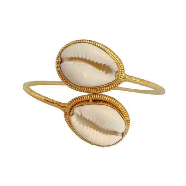 Tanya litkovska Women’s Shell Bangle Bracelet Bracelets black velvet headband Coveti
