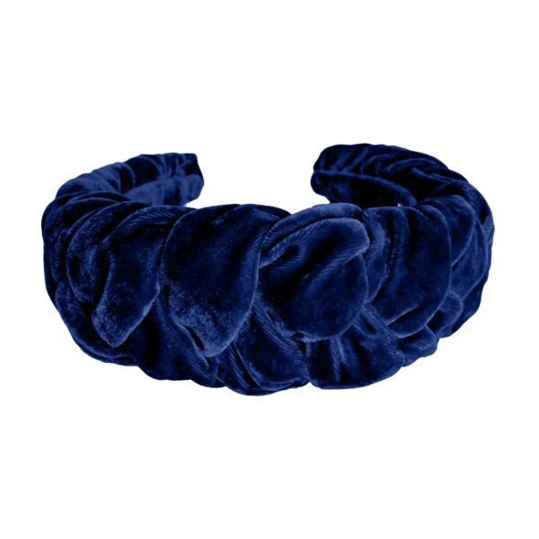 Tanya litkovska Women’s Velvet Headband in Navy Accessories black velvet headband Coveti