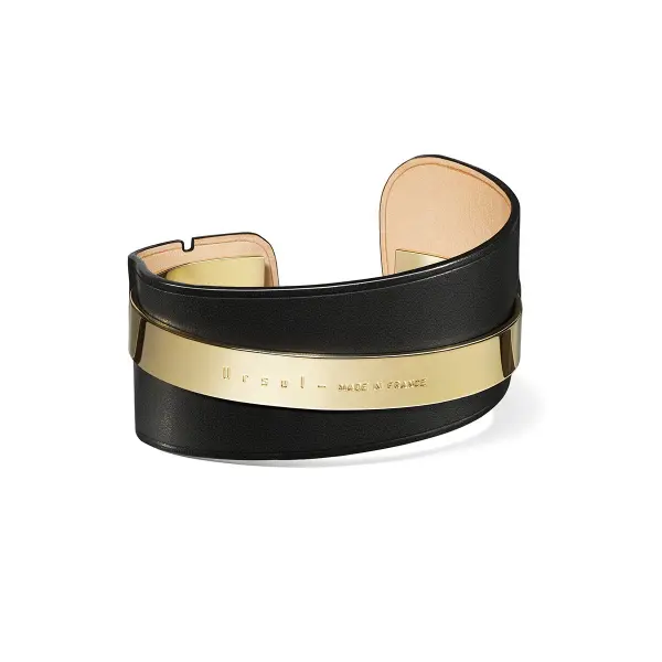 Apophis 6 Leather Gold Plated Cuff Cuffs Bracelet Coveti