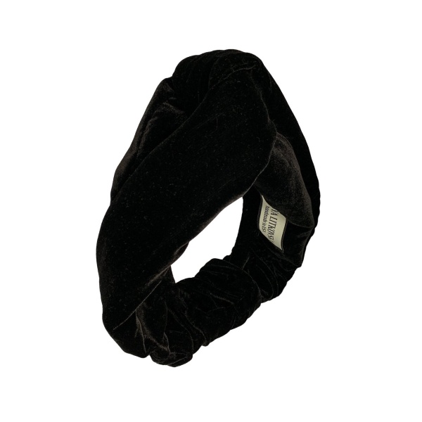 Turban Headband | Black velvet headband