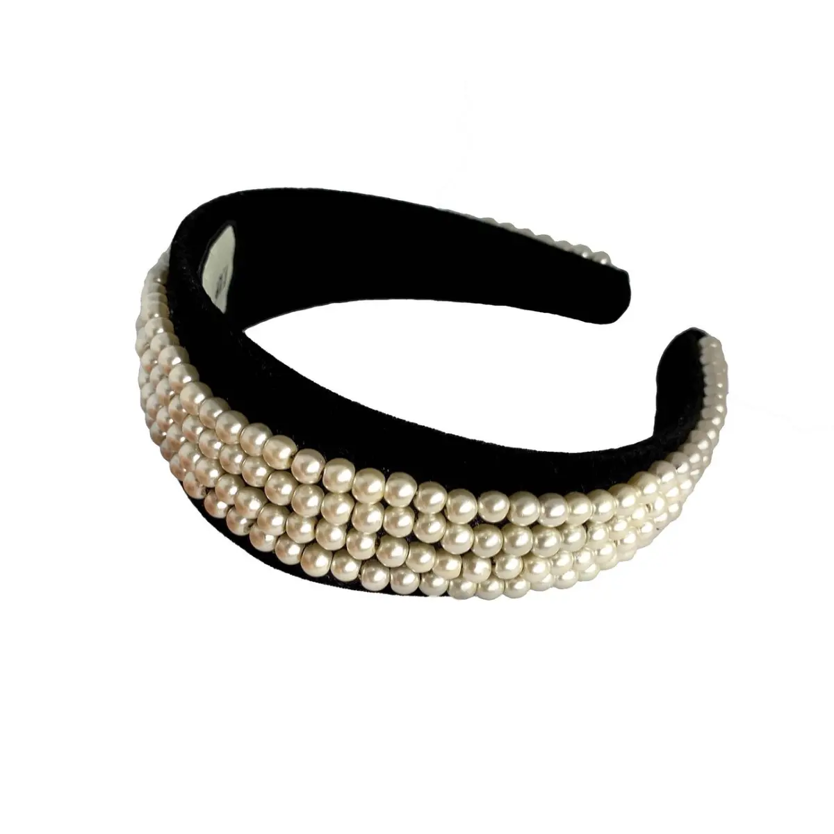 Pearl Headband | Thick Velvet Headband | Wide Fashion Headband