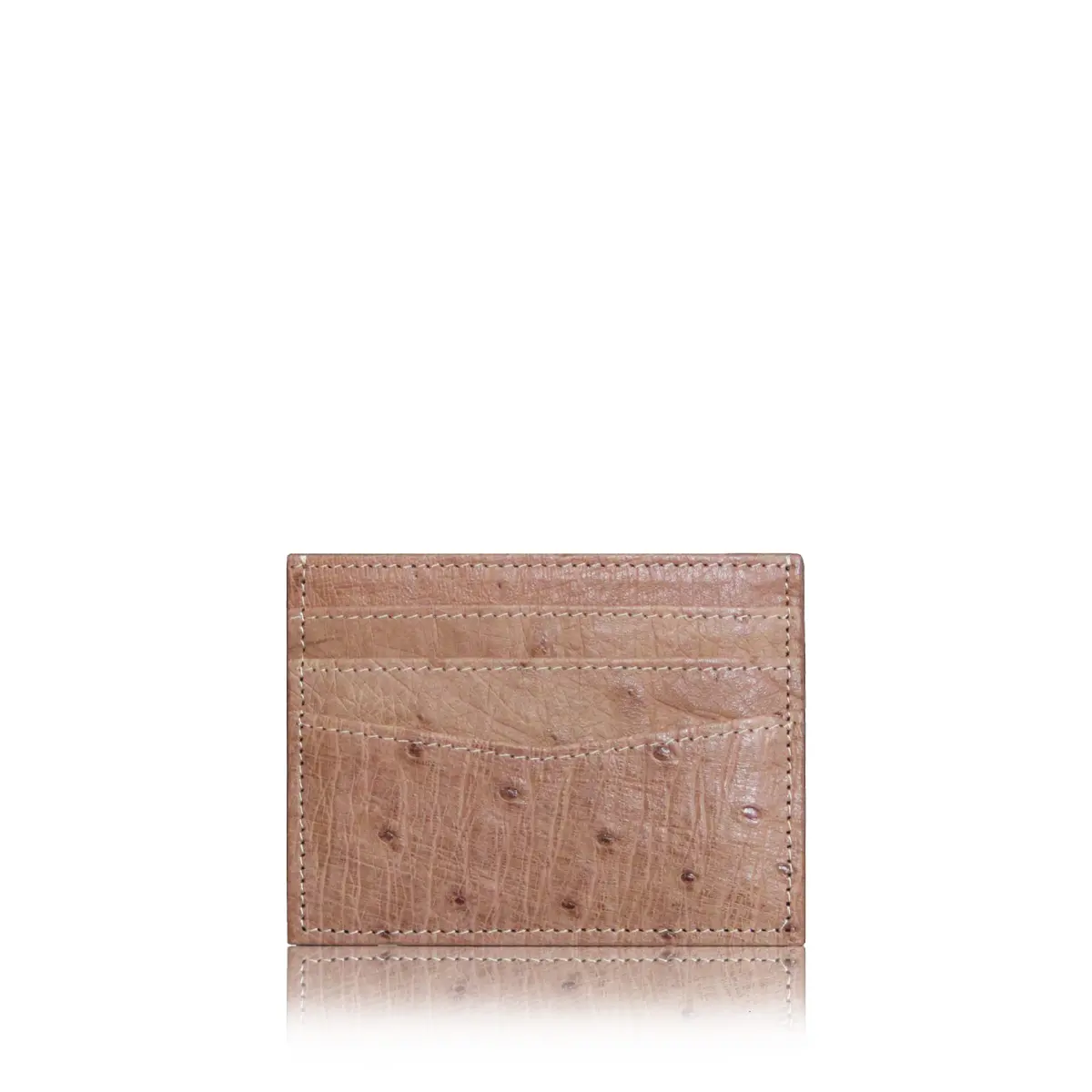 Ostrich Leather Tan Cardholder Accessories Bangkok Bootery Coveti