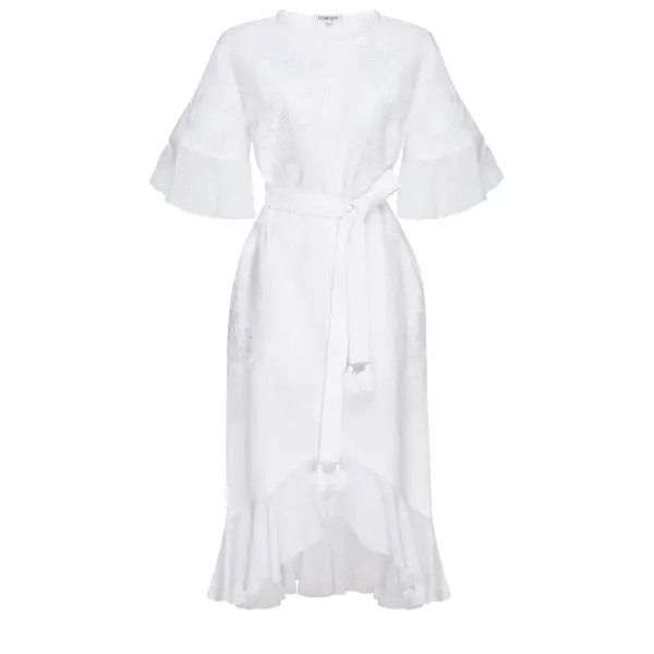 Daisy White Midi-dress Clothing curated marketplace Coveti