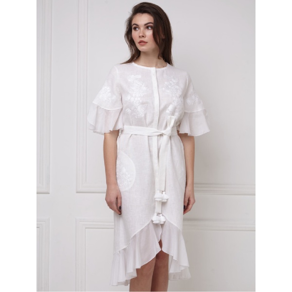 Daisy White Midi-dress Clothing curated marketplace Coveti