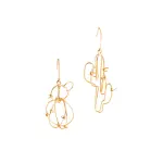 Alejandra de Coss women´s sahuaro gold plated earrings Earrings contemporary jewellery Coveti