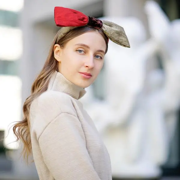 Silk Bow Headband | Designer Bow Headbands | Red Bow Headband