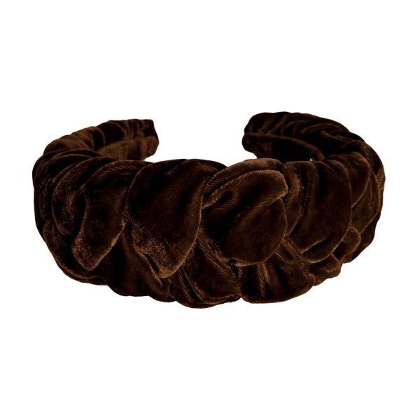 Tanya litkovska Women’s Velvet Headband in Chocolate Accessories black velvet headband Coveti