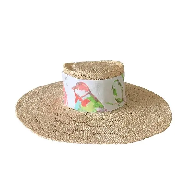 Tanya Litkovska women’s alisa birds straw hat Accessories black velvet headband Coveti