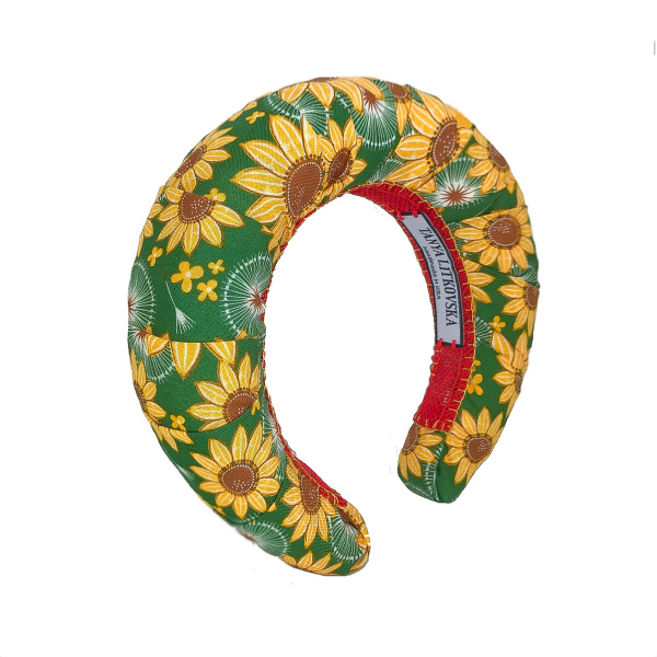 Tanya Litkovska women’s crown sunflower yellow headband Accessories black velvet headband Coveti