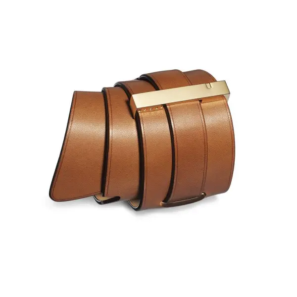 Spartiate Camel Leather Cuff Accessories Bracelet Coveti